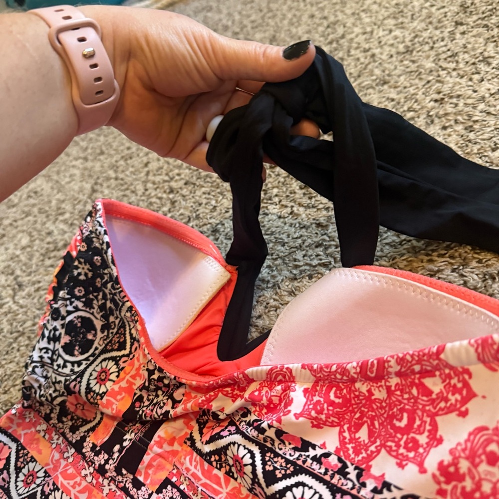 Seafolly Anthropologie Silk Market Boho Halter Maillot One Piece Swimsuit 10 - Picture 11 of 11